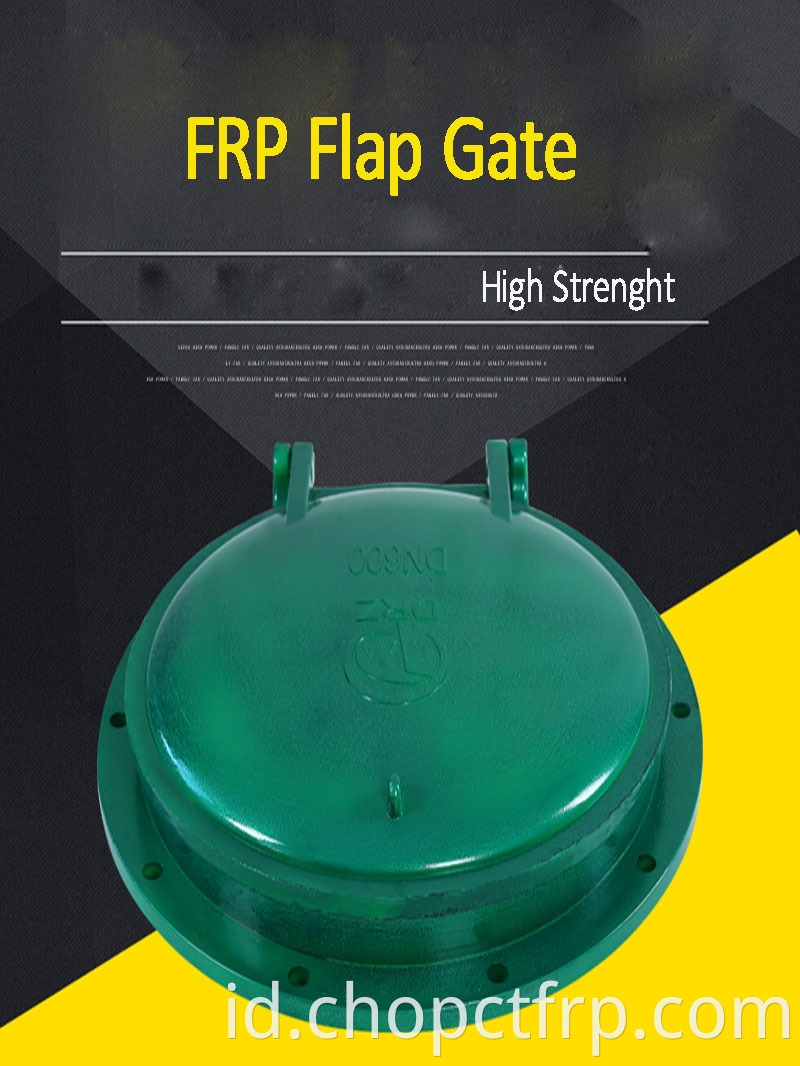 FRP Fiberglass Flap Valve untuk aliran air pembuangan PN10